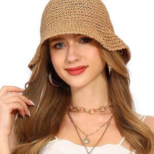 Rulala Fancy Womens Sun Hat Handmade UV Protection Packable for Travel